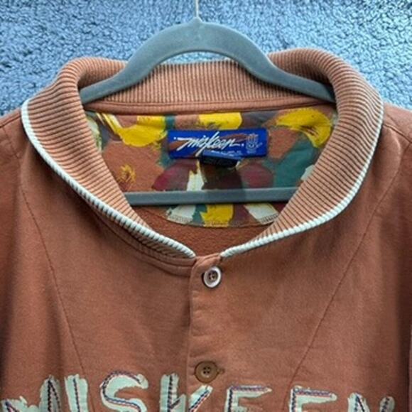 Vintage Miskeen 3X Men's Jacket Button Up Front Logo Varsity Oversized - Picture 2 of 11